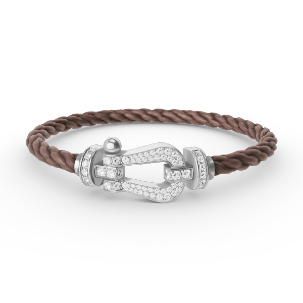 [Legend]FORCE LARGE HORSESHOE FULL DIAMOND BRACELET - WHITE GOLD