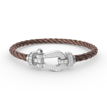 [Legend]FORCE LARGE HORSESHOE FULL DIAMOND BRACELET - WHITE GOLD