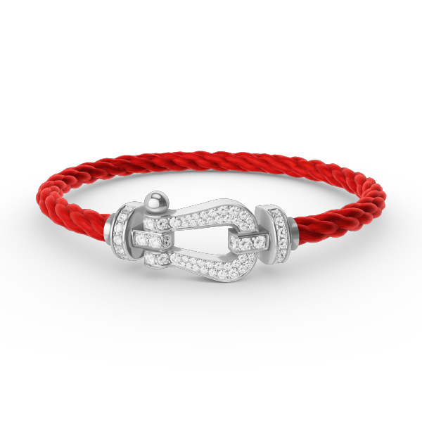[Legend]FORCE LARGE HORSESHOE FULL DIAMOND BRACELET - WHITE GOLD