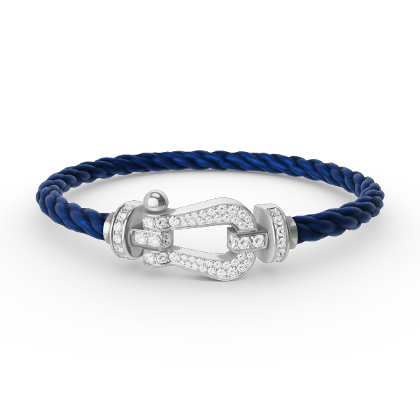 [Legend]FORCE LARGE HORSESHOE FULL DIAMOND BRACELET - WHITE GOLD